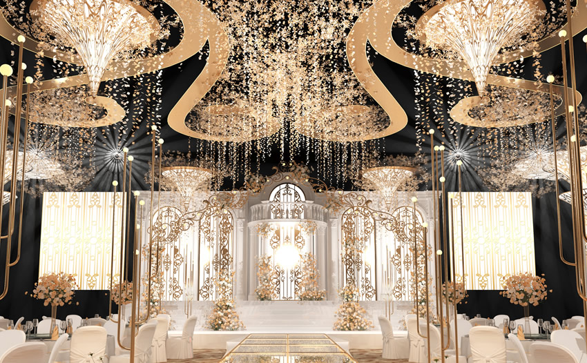 渭滨花木兰喜事汇金色大厅效果展示